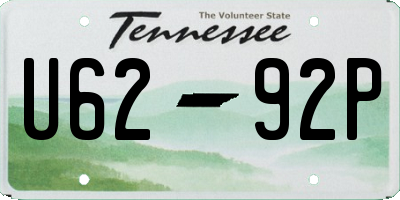 TN license plate U6292P
