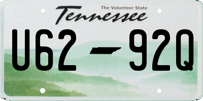 TN license plate U6292Q