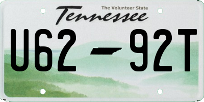 TN license plate U6292T
