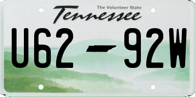 TN license plate U6292W