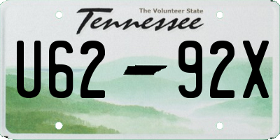 TN license plate U6292X