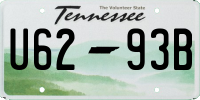TN license plate U6293B