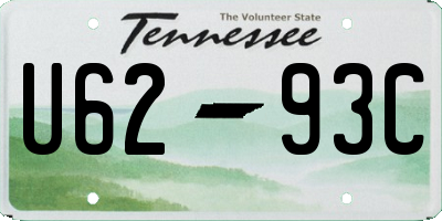 TN license plate U6293C