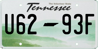 TN license plate U6293F