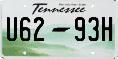 TN license plate U6293H