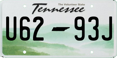 TN license plate U6293J