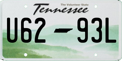 TN license plate U6293L