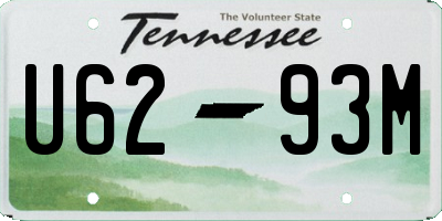 TN license plate U6293M
