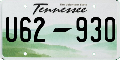 TN license plate U6293O