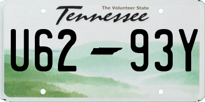 TN license plate U6293Y