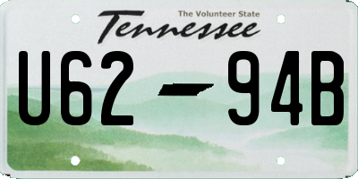 TN license plate U6294B