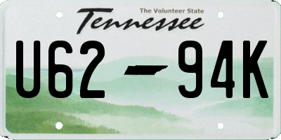 TN license plate U6294K