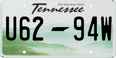 TN license plate U6294W