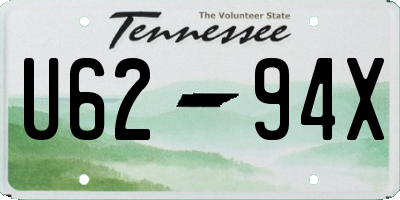 TN license plate U6294X