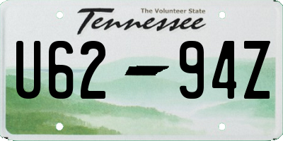 TN license plate U6294Z