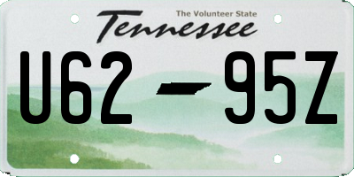 TN license plate U6295Z