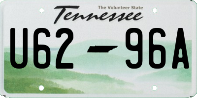 TN license plate U6296A