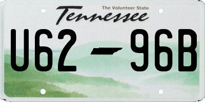 TN license plate U6296B