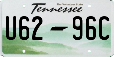 TN license plate U6296C