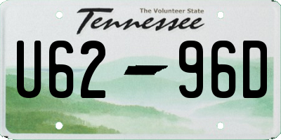 TN license plate U6296D