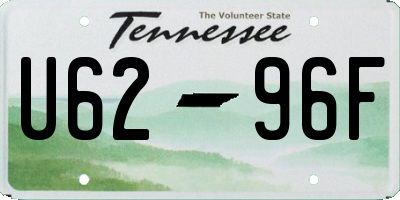 TN license plate U6296F