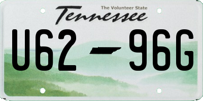 TN license plate U6296G