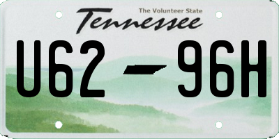 TN license plate U6296H