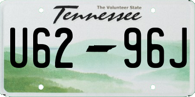TN license plate U6296J