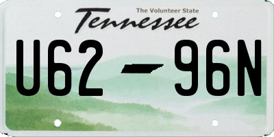TN license plate U6296N