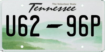 TN license plate U6296P