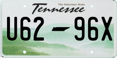 TN license plate U6296X