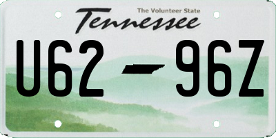 TN license plate U6296Z
