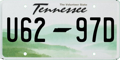 TN license plate U6297D