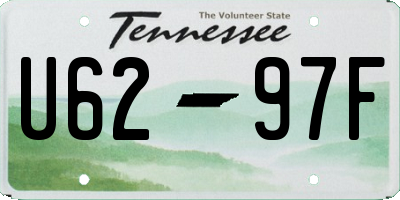 TN license plate U6297F