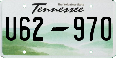 TN license plate U6297O
