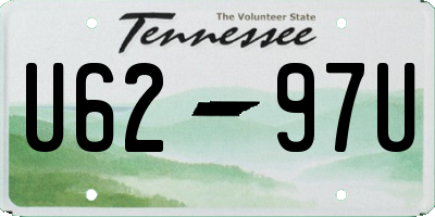 TN license plate U6297U