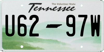 TN license plate U6297W