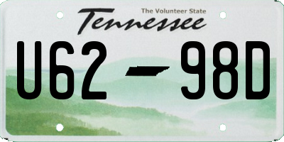 TN license plate U6298D