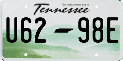 TN license plate U6298E