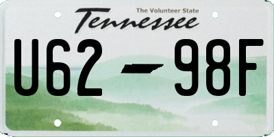 TN license plate U6298F