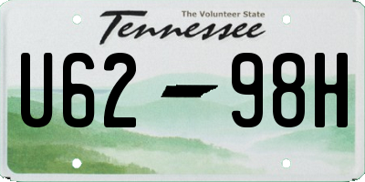 TN license plate U6298H