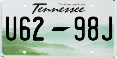 TN license plate U6298J