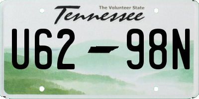 TN license plate U6298N