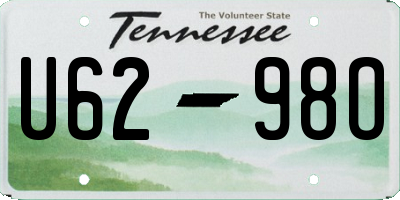 TN license plate U6298O