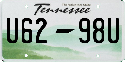 TN license plate U6298U