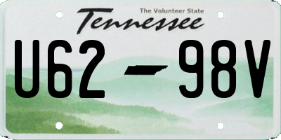 TN license plate U6298V