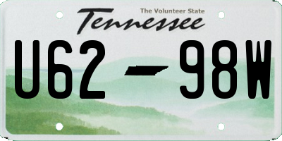 TN license plate U6298W