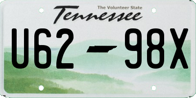 TN license plate U6298X