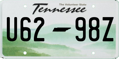 TN license plate U6298Z