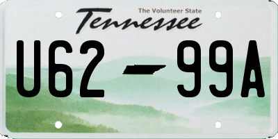 TN license plate U6299A